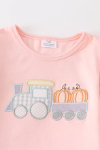 Beige train pumpkin applique girl set - ARIA KIDS