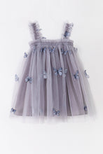 Grey blue strap butterfly tulle dress - ARIA KIDS