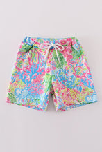 Pink tropical boy swim trunk - ARIA KIDS