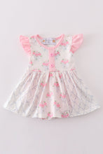 Pink floral bow tie print girl bubble - ARIA KIDS