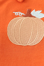 Brown pumpkin embroidery boy shirt - ARIA KIDS