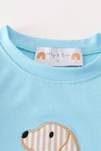 Blue puppy applique boy top - ARIA KIDS