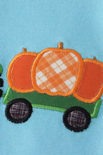 Blue truck pumpkin applique girl set - ARIA KIDS