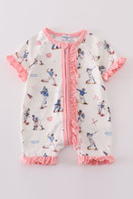 Baseball print girl romper - ARIA KIDS