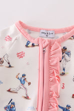 Baseball print girl romper - ARIA KIDS