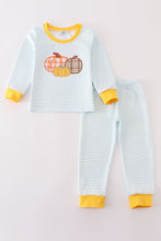 Blue stripe pumpkin applique boy set - ARIA KIDS