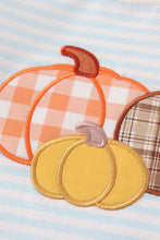 Blue stripe pumpkin applique boy set - ARIA KIDS