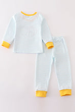 Blue stripe pumpkin applique boy set - ARIA KIDS