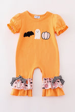 Orange halloween ghost pumpkin girl romper - ARIA KIDS