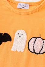 Orange halloween ghost pumpkin girl romper - ARIA KIDS