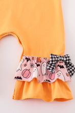 Orange halloween ghost pumpkin girl romper - ARIA KIDS