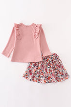 Pink floral ruffle skirt set - ARIA KIDS