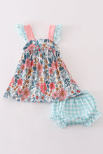 Garden blossom print girl bloomer set - ARIA KIDS