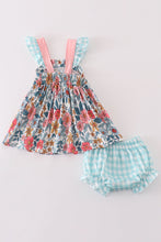 Garden blossom print girl bloomer set - ARIA KIDS