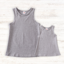 Heather grey blank basic kids teens adult tank top - ARIA KIDS