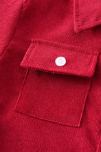Red corduroy button down shirt - ARIA KIDS