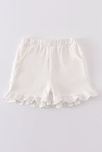 Cream basic ruffle shorts - ARIA KIDS