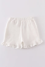 Cream basic ruffle shorts - ARIA KIDS