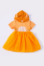 Orange hoodie girl dress - ARIA KIDS