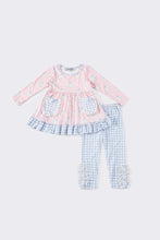 Pink pumpkin plaid ruffle set - ARIA KIDS