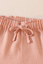 Peach linen girl shorts - ARIA KIDS