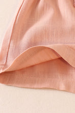 Peach linen girl shorts - ARIA KIDS