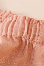 Peach linen girl shorts - ARIA KIDS