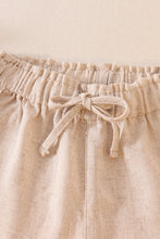 Beige linen girl shorts - ARIA KIDS