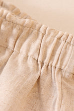 Beige linen girl shorts - ARIA KIDS