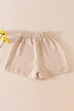 Beige linen girl shorts - ARIA KIDS