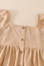 Beige linen button dress - ARIA KIDS