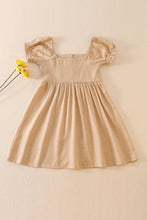 Beige linen button dress - ARIA KIDS