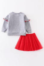 Premium Grey milk cookie Santa ruffle skirt set - ARIA KIDS