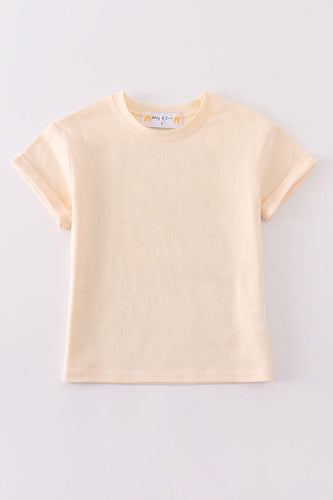 Premium Cream basic T-shirt - ARIA KIDS