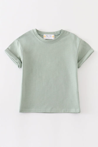 Premium Sage basic T-shirt - ARIA KIDS