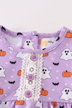 Premium Purple halloween print girl bubble - ARIA KIDS