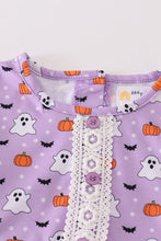 Premium Purple halloween print dress - ARIA KIDS