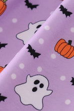 Premium Purple halloween print dress - ARIA KIDS