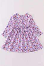 Premium Purple halloween print dress - ARIA KIDS