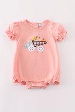 Coral truck pumpkin embroidery girl bubble - ARIA KIDS