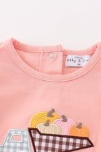 Coral truck pumpkin embroidery girl bubble - ARIA KIDS