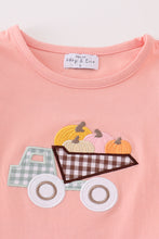 Coral truck pumpkin embroidery girl set - ARIA KIDS