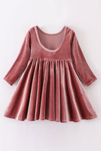 Premium Champagne velvet twirl dress - ARIA KIDS