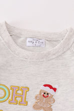 Premium grey gingerbread applique oh snap boy set - ARIA KIDS