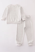 Premium grey gingerbread applique oh snap boy set - ARIA KIDS