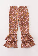 Platinum brown floral layered pants - ARIA KIDS