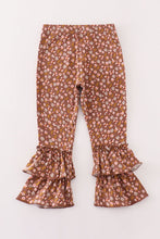 Platinum brown floral layered pants - ARIA KIDS