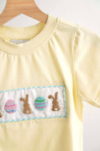 Mustard easter bunny egg french knot top - ARIA KIDS