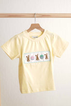 Mustard easter bunny egg french knot top - ARIA KIDS