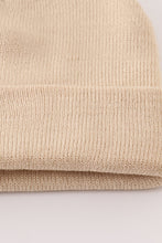 Beige ribbed basic knit beanie - ARIA KIDS